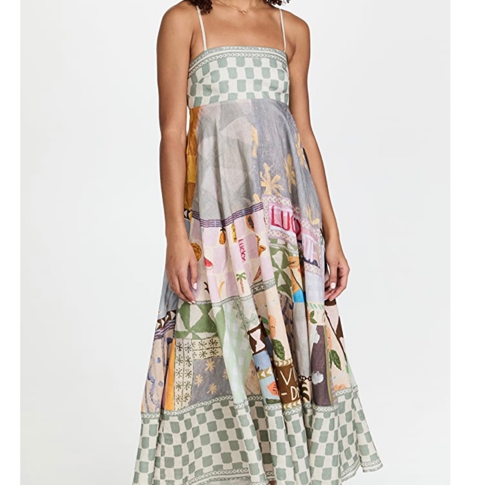 Boho Patchwork Maxi Dress in Pastel Multi - Picture 9 of 16
